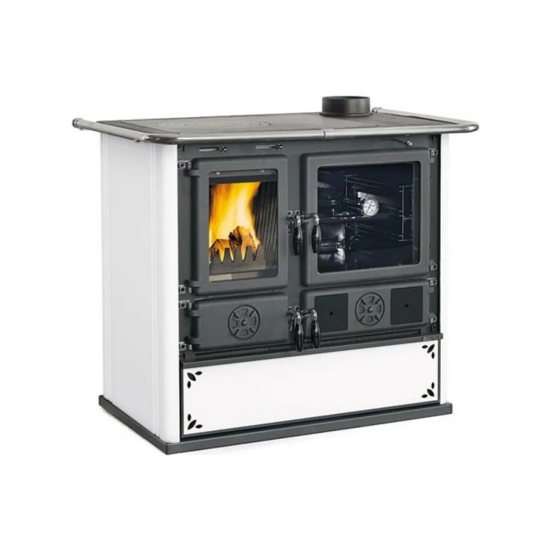 3003481 Poêle à bois La Nordica ROSA VST.16 STEEL 3003481, finition mouchetée blanche