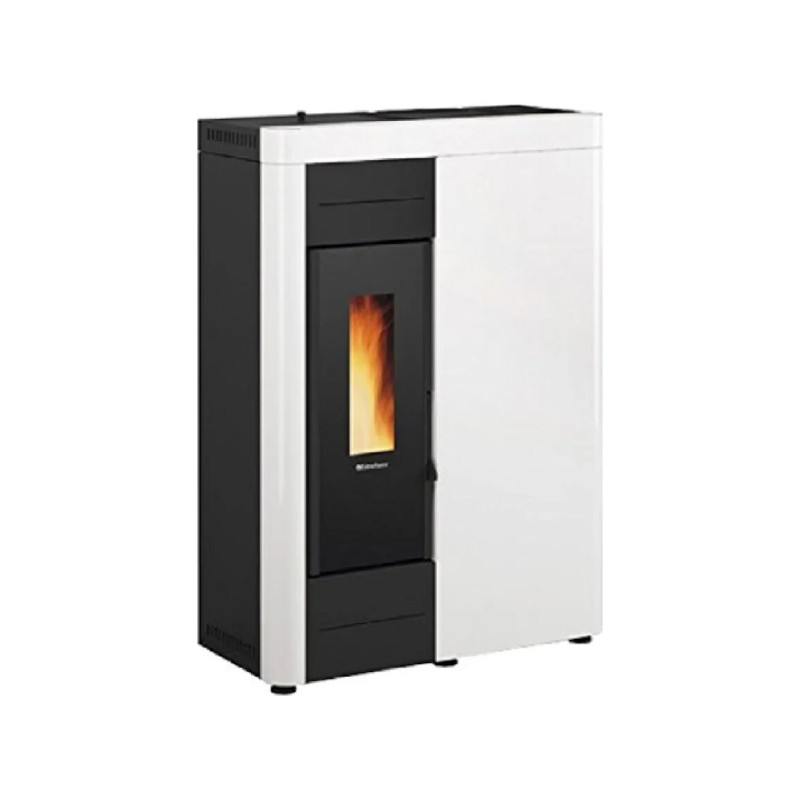 001294401 Extraflame VIRNA IDRO.16 slim hermetic pellet stove 1294401 white finish