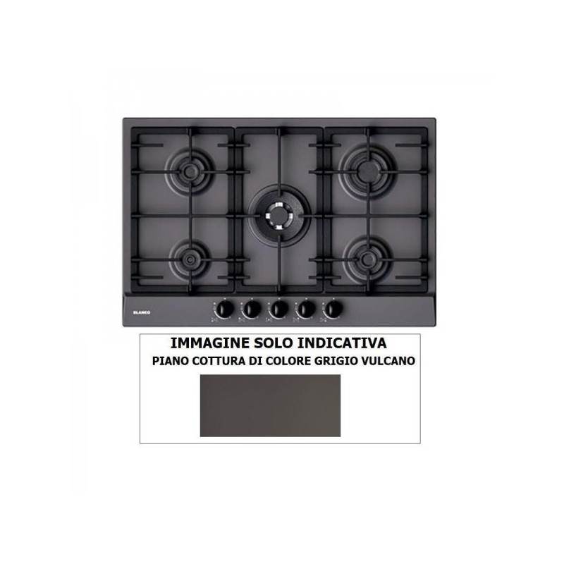 1047153 Plaque de cuisson à gaz Blanco EXCLUSIVE 7x5-5 1047153 de 75 cm, finition gris volcan