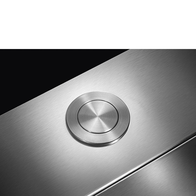 KITPUSH Kit de vidange automatique Smeg KITPUSH en acier inoxydable, 7,9 x 7,9 cm