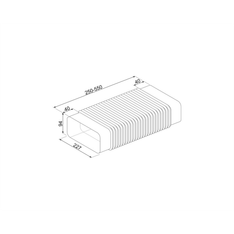KITFLEXP Kit raccord Smeg KITFLEXP 22,7x55 cm