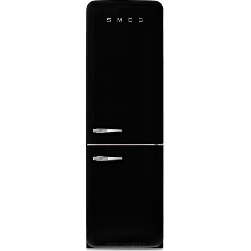 FAB32RBLM6 Smeg Frigorifero combinato con cerniere a destra a libera installazione FAB32RBLM6 finitura nero opaco da 60 cm