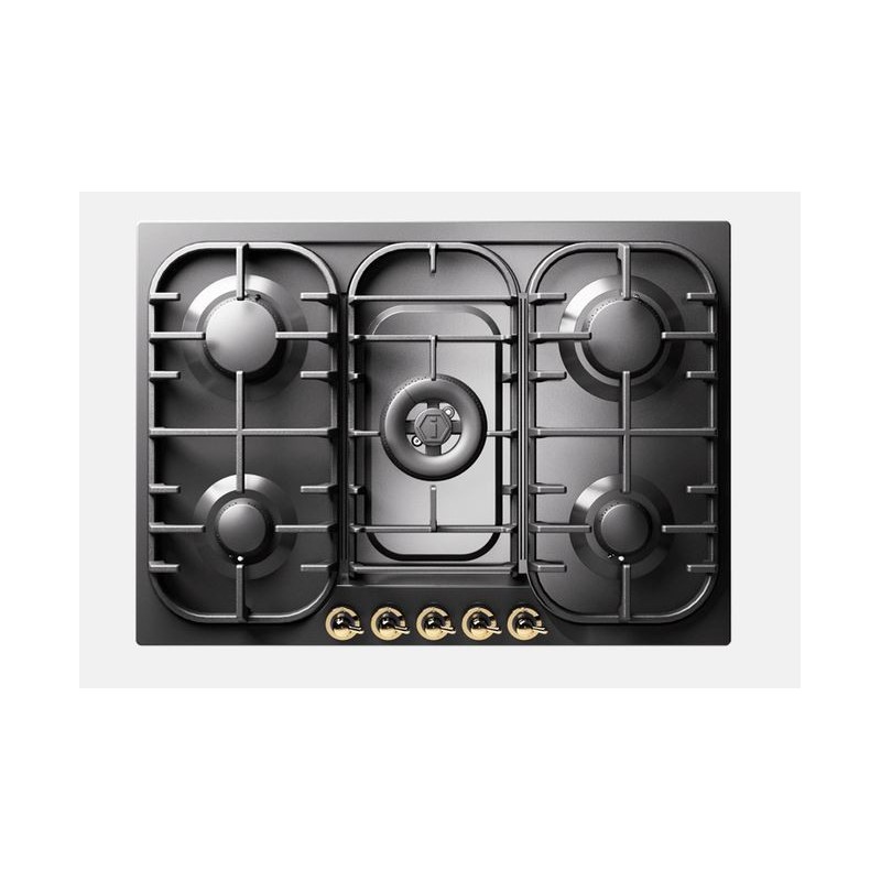  Ilve Nostalgie HCB70CN 70 cm gas hob with matte graphite/chrome finish