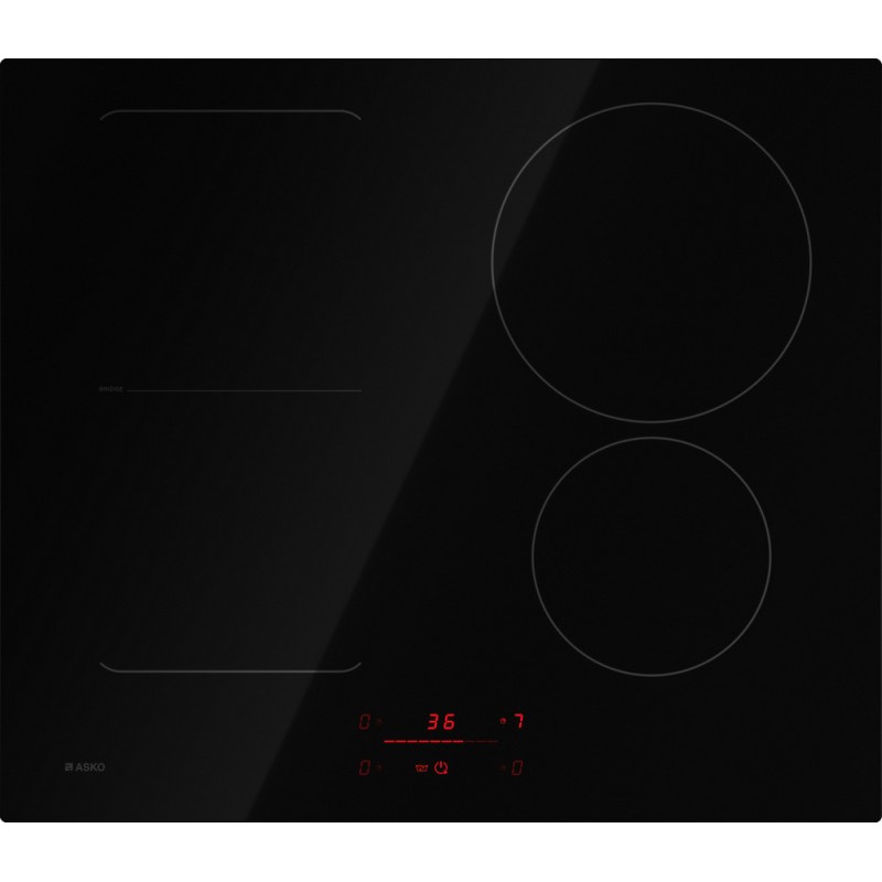 HI2641FBG1 Placa de inducción vitrocerámica Asko HI 2641 FBG1 Classic de 60 cm, color negro.