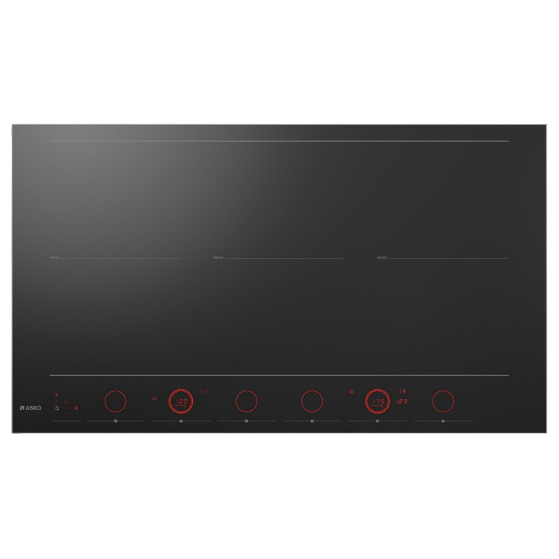 HID956GC Asko HID 956 GC Celsius Induction Hob - Style in black glass ceramic with satin steel profiles, 90 cm