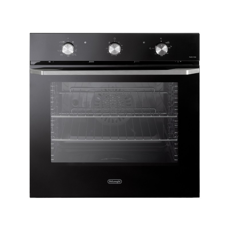 NSM7NLPPP Horno eléctrico multifunción empotrable De Longhi NSM 7NL PPP de 60 cm, acabado en negro.