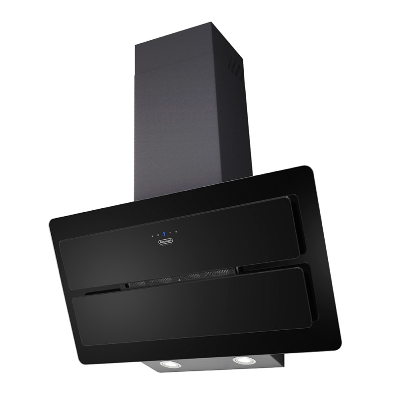 SLCV90EC De Longhi SLCV 90 EC 90cm Black Glass Wall Hood