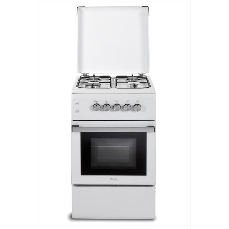 DL554GW2 De Longhi DL554GW2 50cm freestanding cooker with 4 burners and gas oven, white finish