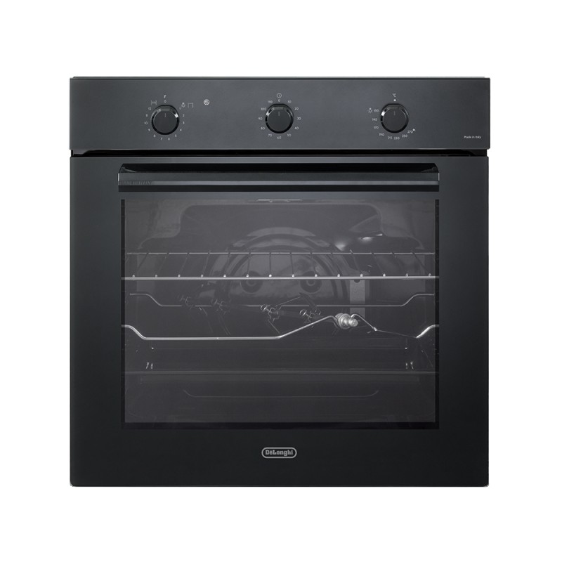 FGE 6 NL De Longhi Forno a gas statico da incasso FGE 6 NL finitura nero da 60 cm