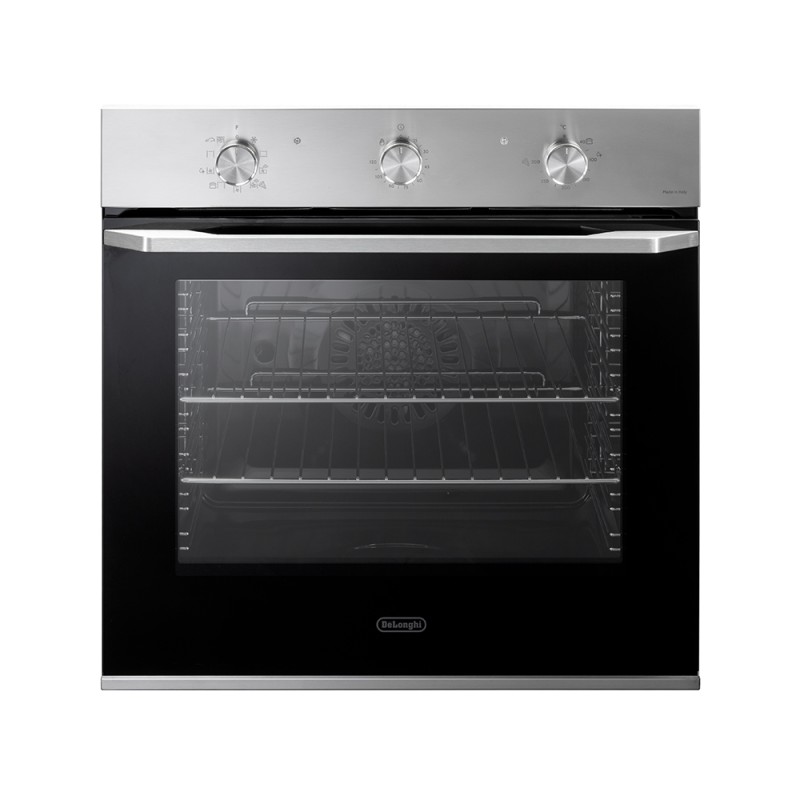 NSM7XLPPP Four électrique multifonction encastrable De Longhi NSM 7XL PPP 60 cm, finition inox et verre noir