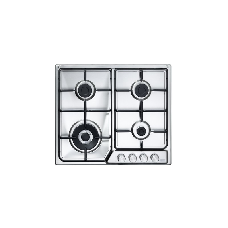 DFI46ASDV Plaque de cuisson à gaz De Longhi DFI 46 ASDV en acier inoxydable de 58 cm