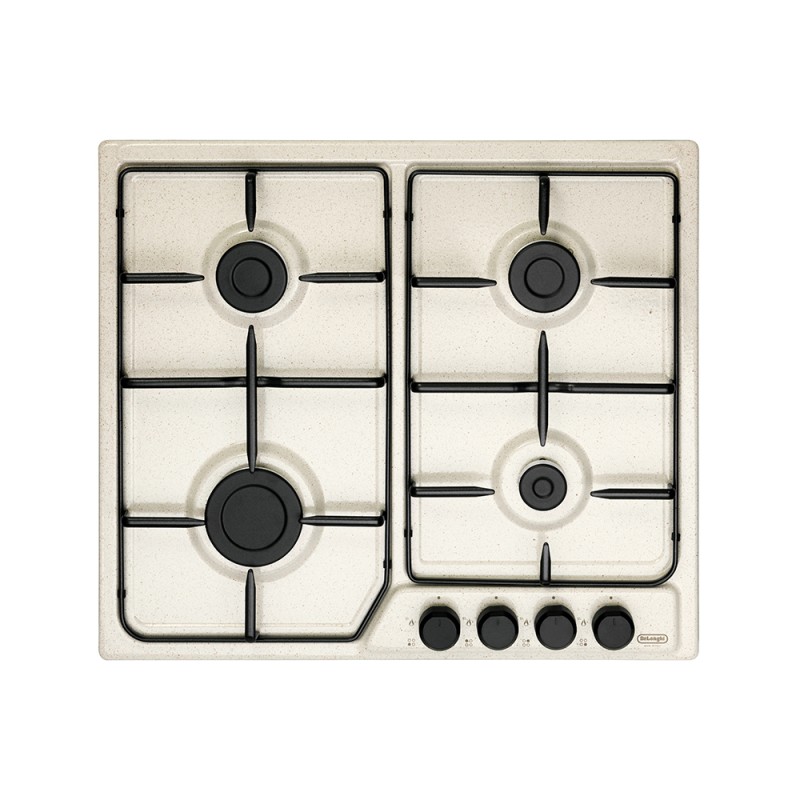 FFS46ASV Placa de gas De Longhi FFS 46 ASV de 58 cm con acabado color avena.