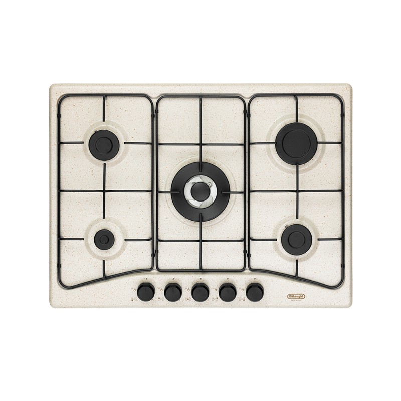 FFS57ASV Plaque de cuisson à gaz De Longhi FFS 57 ASV 68 cm avec finition avoine