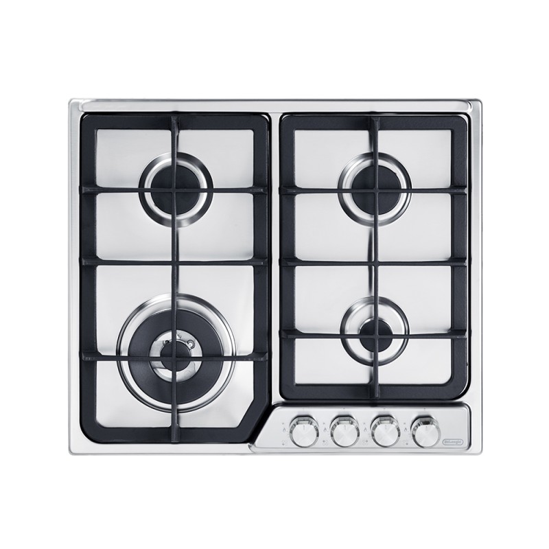 PFI46GH Plaque de cuisson à gaz De Longhi PFI 46 GH en acier inoxydable de 58 cm