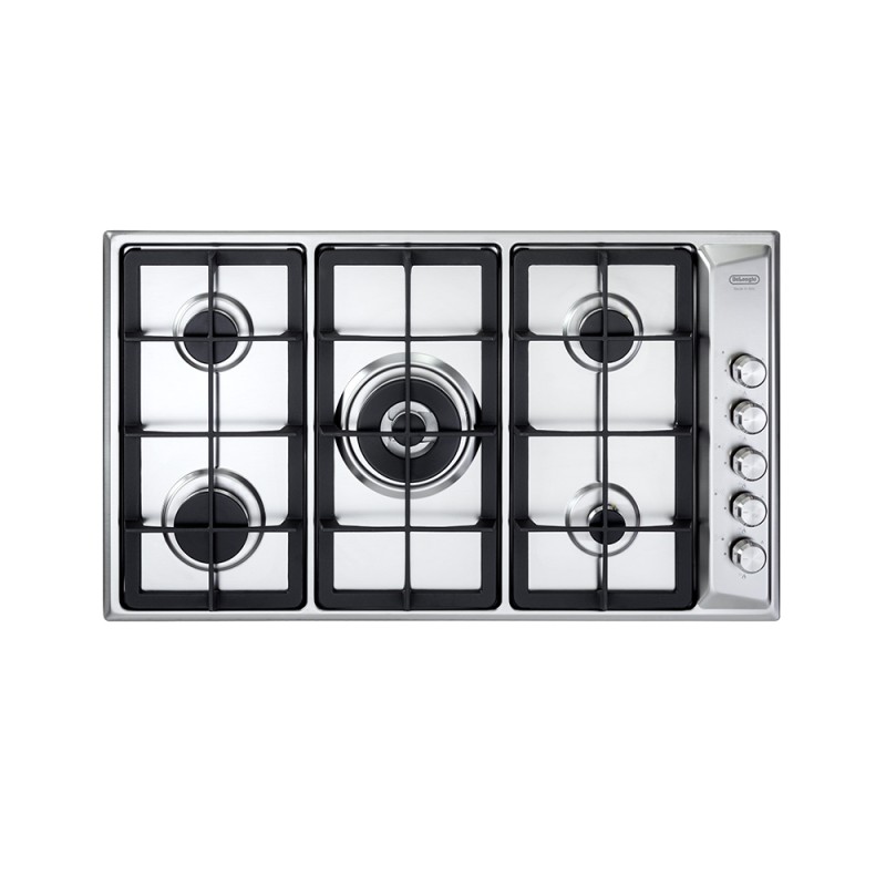 PLI59GHD Plaque de cuisson à gaz De Longhi PLI 59 GHD en acier inoxydable de 86 cm