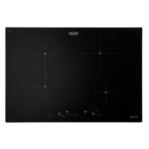 Plaque à induction en vitrocéramique noire De Longhi PIN 74 BRG 70 cm
