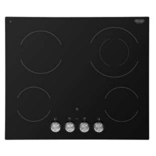 Plaque de cuisson radiante en vitrocéramique noire De Longhi PVC 61 FK 60 cm