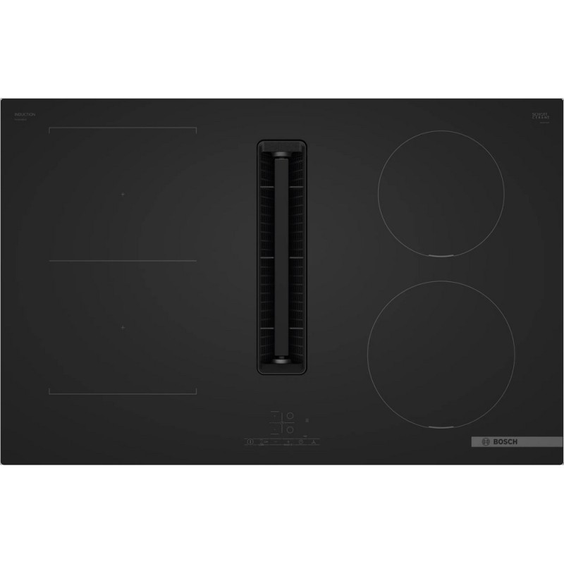 PVS81AB16E Bosch Piano cottura a induzione con cappa aspirante PVS81AB16E finitura nero opaco da 80 cm