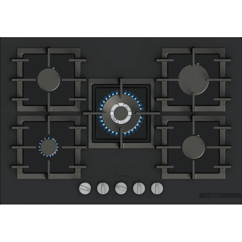 PPQ7AAI40 Bosch Piano cottura a gas PPQ7AAI40 finitura nero opaco da 75 cm