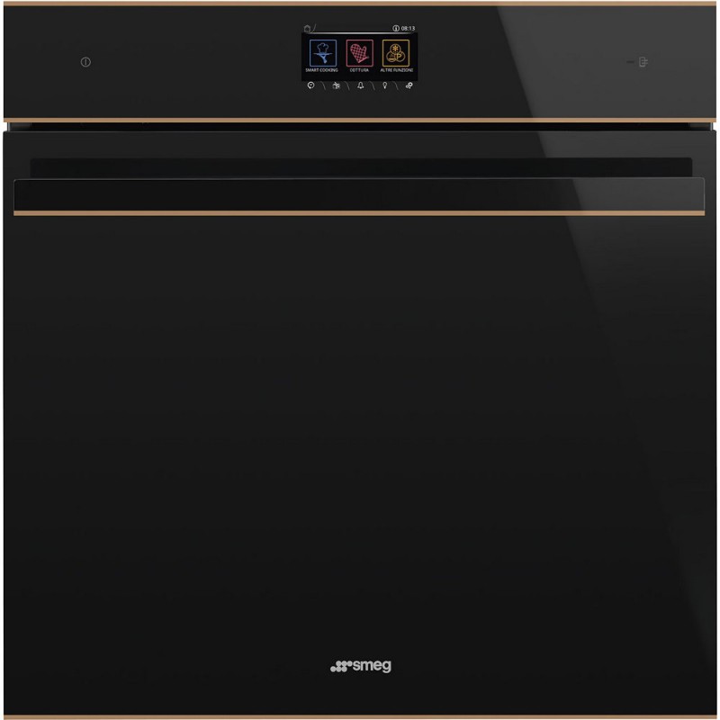 SO6604M2PNR Smeg S Galileo SpeedwaveXL SO6604M2PNR 60cm Black Glass and Copper Microwave Oven