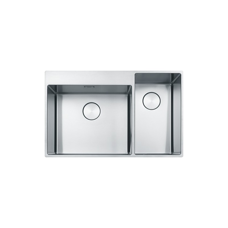  Franke Single bowl sink with accessory compartment for Box Center BXX 220-50-27 127.0586.160 satin stainless steel 82x51 cm