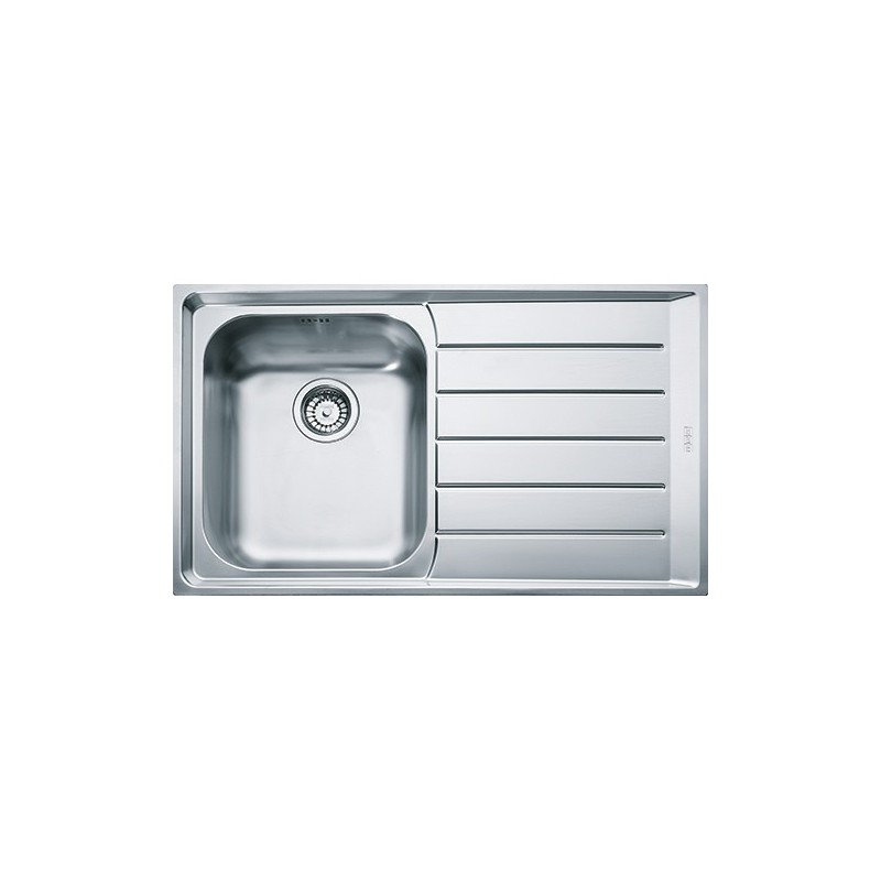  Franke Sink one bowl with drainer on the right Neptune NEX 211 127.0059.654 satin stainless steel finish 86.4x51.4 cm