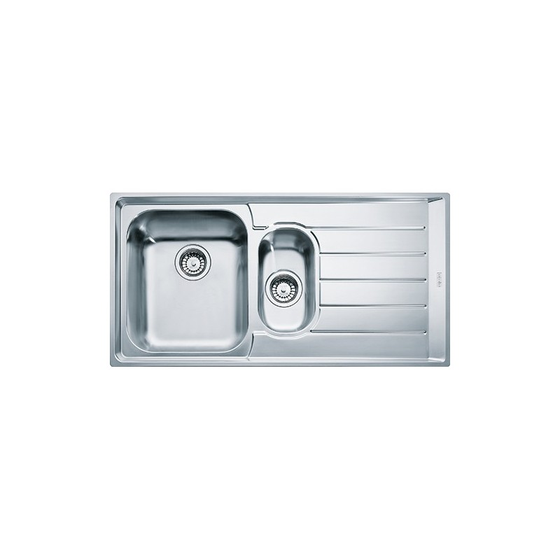  Franke Sink one bowl with tray and drainer on the right Neptune NEX 251 127.0059.658 stainless steel finish 100.4x51.4 cm