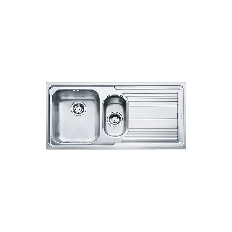  Franke Sink one bowl with tray and drainer on the right Logica Line LLX 651 101.0085.810 stainless steel finish 100x50 cm