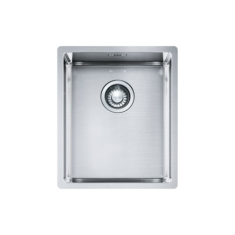  Franke: Évier à une cuve Franke: Boîte BXX 210-34/110-34 127.0369.056 finition acier inoxydable satiné 38 x 45 cm
