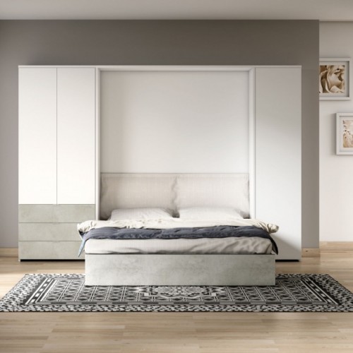 Maconi Wardrobe with foldaway double bed Composition N09 of 314 cm Night n 'Day collection series
