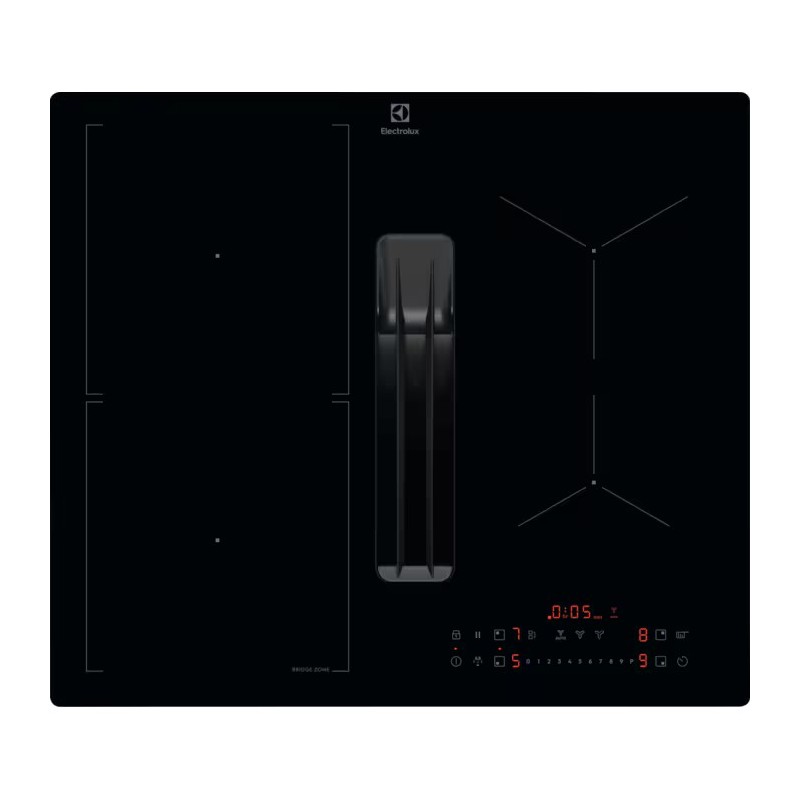 KCC63410CB Electrolux | KCC63410CB Plaque à induction vitrocéramique noire 60 cm avec hotte intégrée