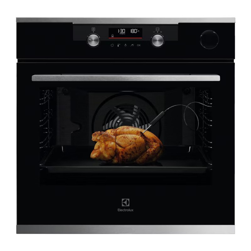 KOCDH77X2 Electrolux KOCDH77X2 60cm multifunction steam oven with stainless steel and black glass finish