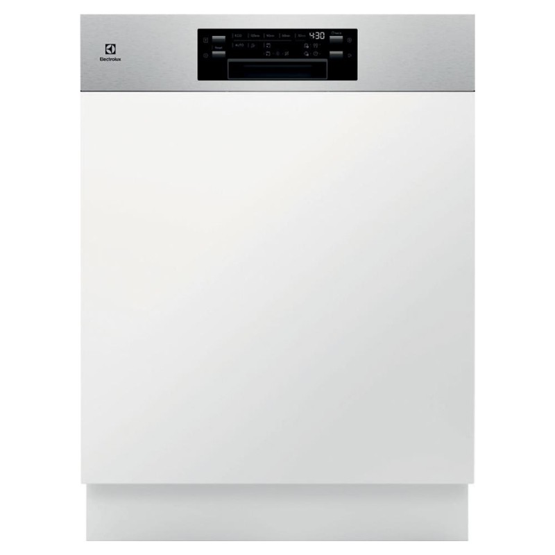 KI62D100SX Electrolux | Lavavajillas semiintegrado KI62D100SX con panel de acero inoxidable de 60 cm
