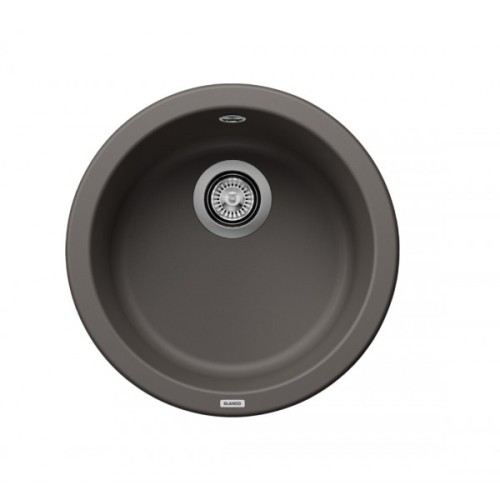 Évier rond à une cuve Blanco BLANCORONDO 1527240, finition gris volcan, Ø45 cm - À poser