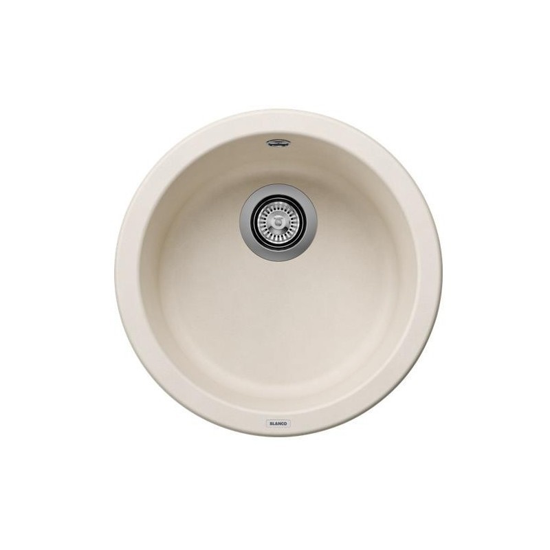  Blanco | Fregadero redondo de un solo seno BLANCORONDO 1527057 acabado blanco suave Ø45 cm - Sobre encimera