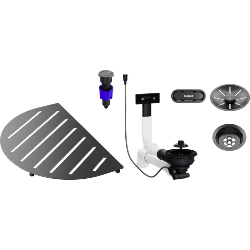 1527996 Blanco | OOVALON BUNDLE 1527996 Ensemble d'accessoires pour évier, finition grise