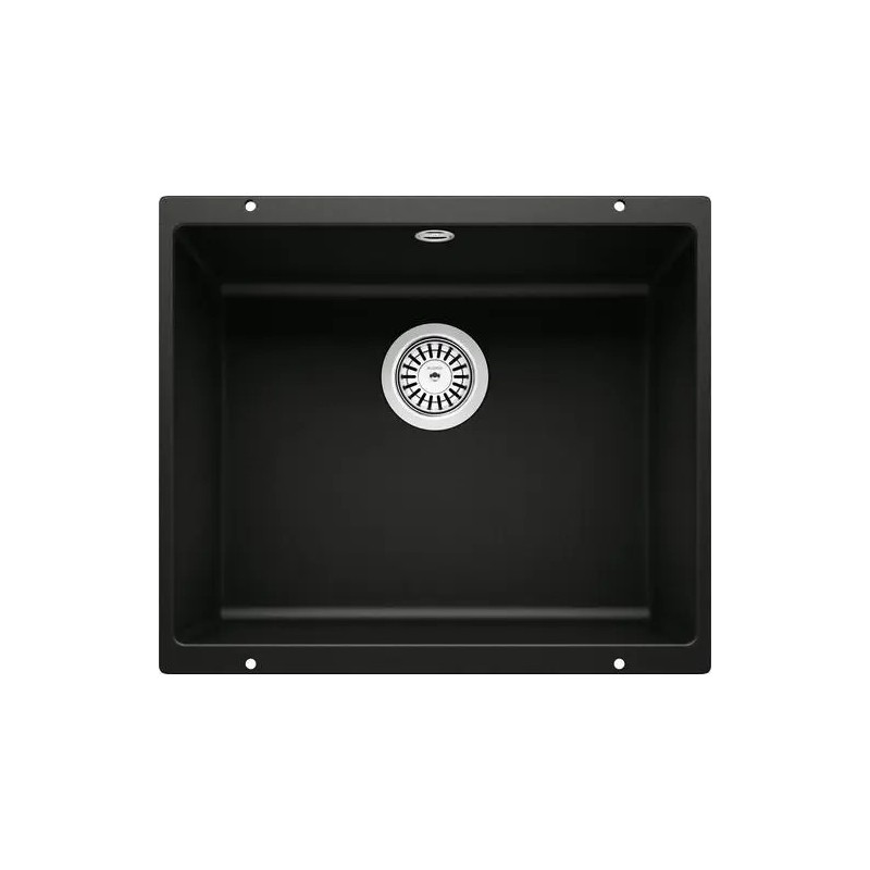 1526098 Blanco | 53 cm ROTAN 500-U 1526098 Fregadero de un solo seno en acabado negro - Bajo encimera