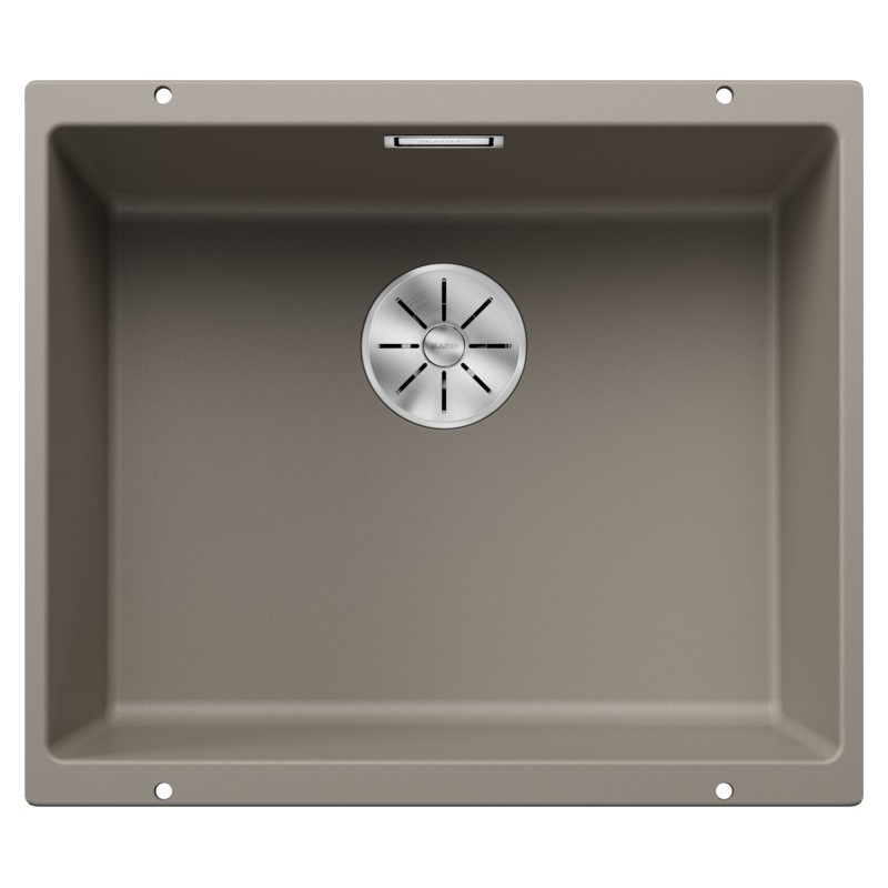 4523439 Blanco Lavello a una vasca SUBLINE 500-U Dark Steel 4523439 finitura tartufo da 53x46 cm - Sottotop