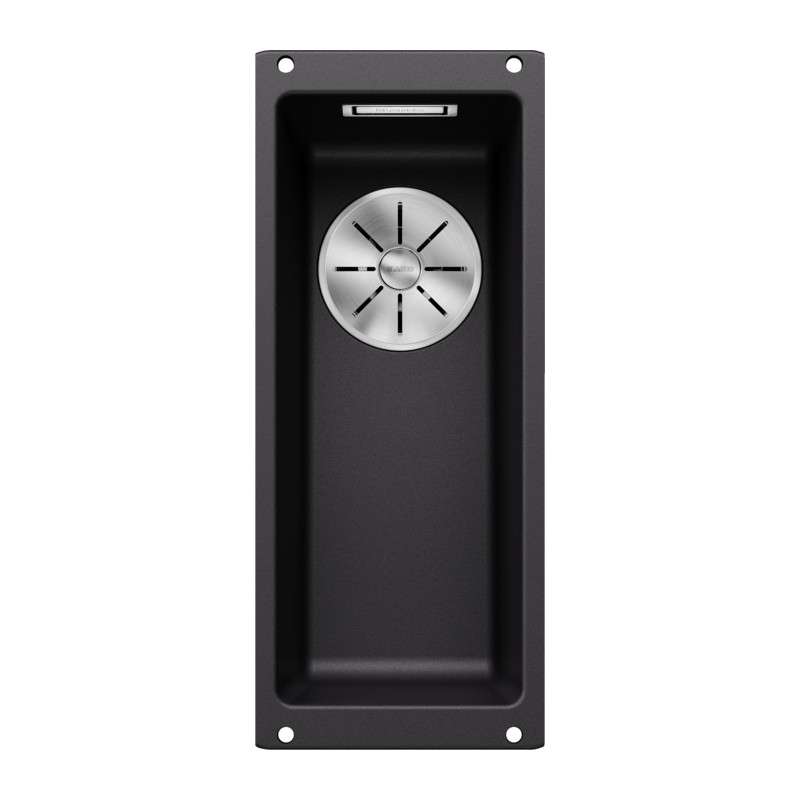 5525981 Blanco Lavello a una vasca SUBLINE 160-U Platinum 5525981 finitura nero da 19x46 cm - Sottotop