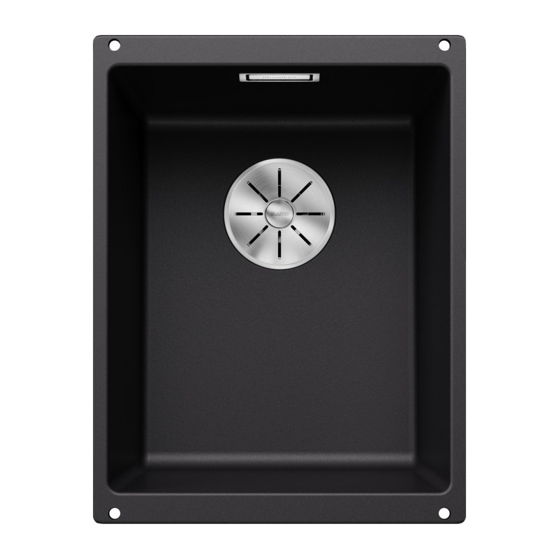 5525983 Évier à une cuve Blanco SUBLINE 320-U Platinum 5525983, finition noire, 35 x 46 cm - À encastrer sous plan