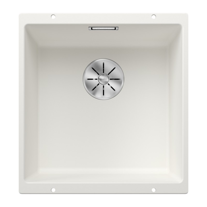 5523426 Évier à une cuve Blanco SUBLINE 400-U Platinum 5523426, finition blanche, 43 x 46 cm - À encastrer sous plan