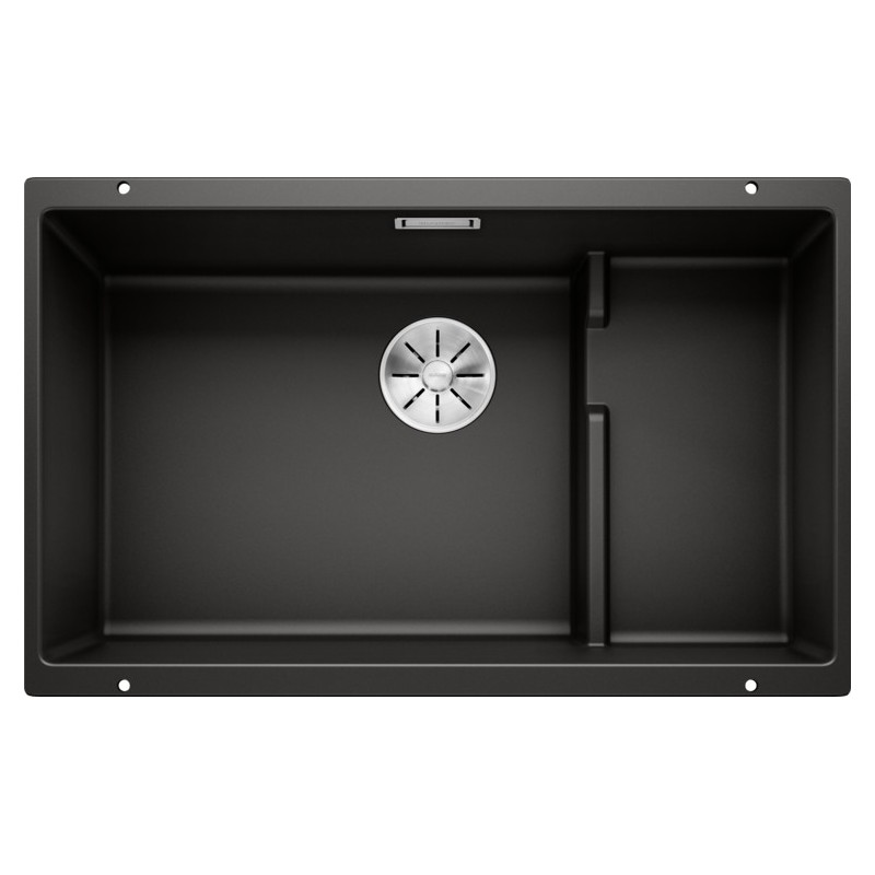 5526004 Évier à une cuve Blanco SUBLINE 700-U Level Platinum 5526004, finition noire, 73 x 46 cm - À encastrer sous plan