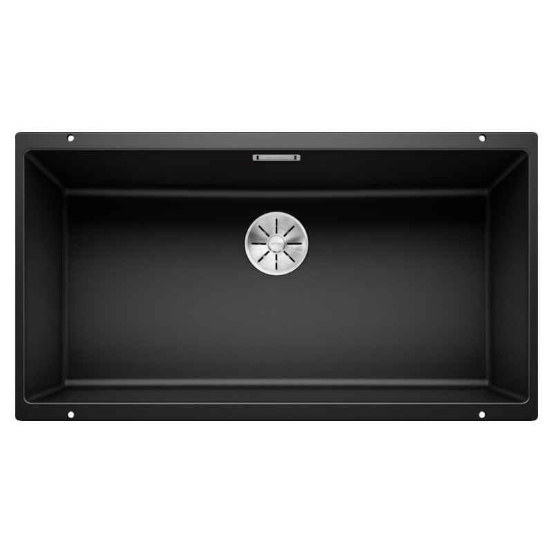 5526005 Évier à une cuve Blanco SUBLINE 800-U Platinum 5526005, finition noire, 83 x 46 cm - À encastrer sous plan