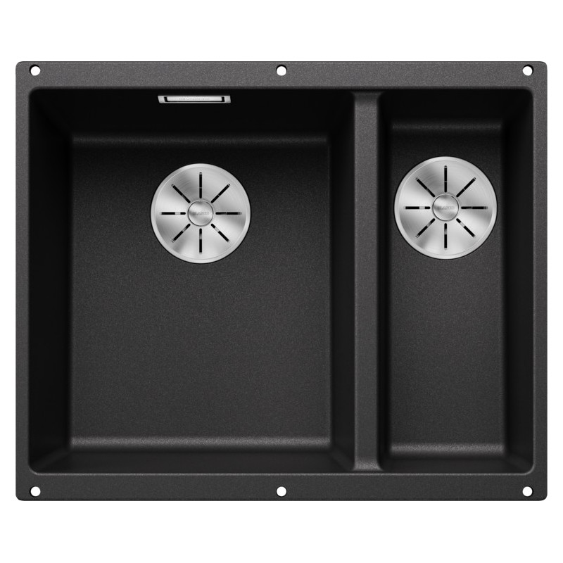 5523548 Évier Blanco à une cuve avec cuve gauche SUBLINE 340/160-U Platinum 5523548, finition anthracite, 55 x 46 cm - À encastrer