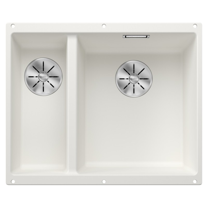 5523562 Évier Blanco à une cuve avec vasque SUBLINE 340/160-U Platinum 5523562, finition blanche, 55 x 46 cm - À encastrer sous plan