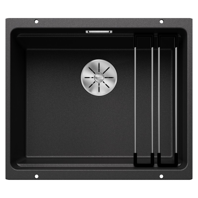 2525887 Blanco | ETAGON 500-U Total Black 2525887 single-bowl sink, 53x46 cm, black finish - Undermount