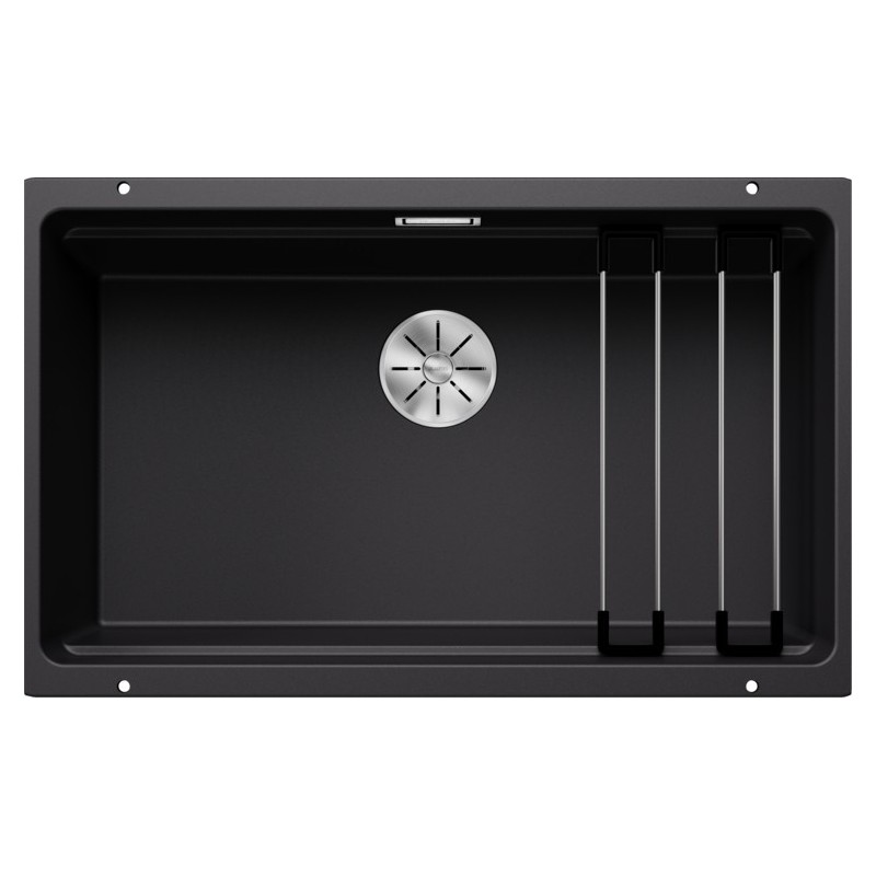 2525891 Blanco Lavello a una vasca ETAGON 700-U Total Black 2525891 finitura nero da 73x46 cm - Sottotop