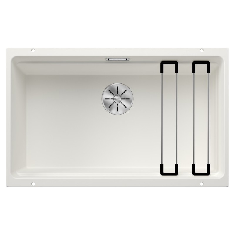 2525171 Blanco Lavello a una vasca ETAGON 700-U Total Black 2525171 finitura bianco da 73x46 cm - Sottotop