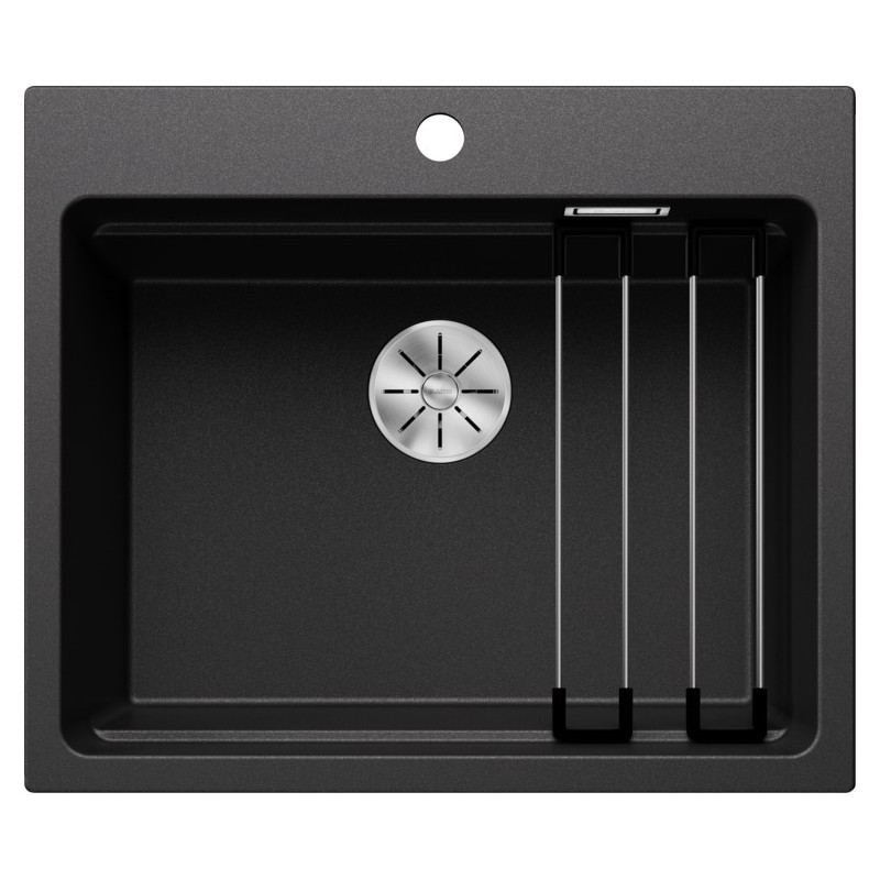 5522227 Évier à une cuve Blanco ETAGON 500-U Platinum 5522227, finition anthracite, 53 x 46 cm - À encastrer sous plan