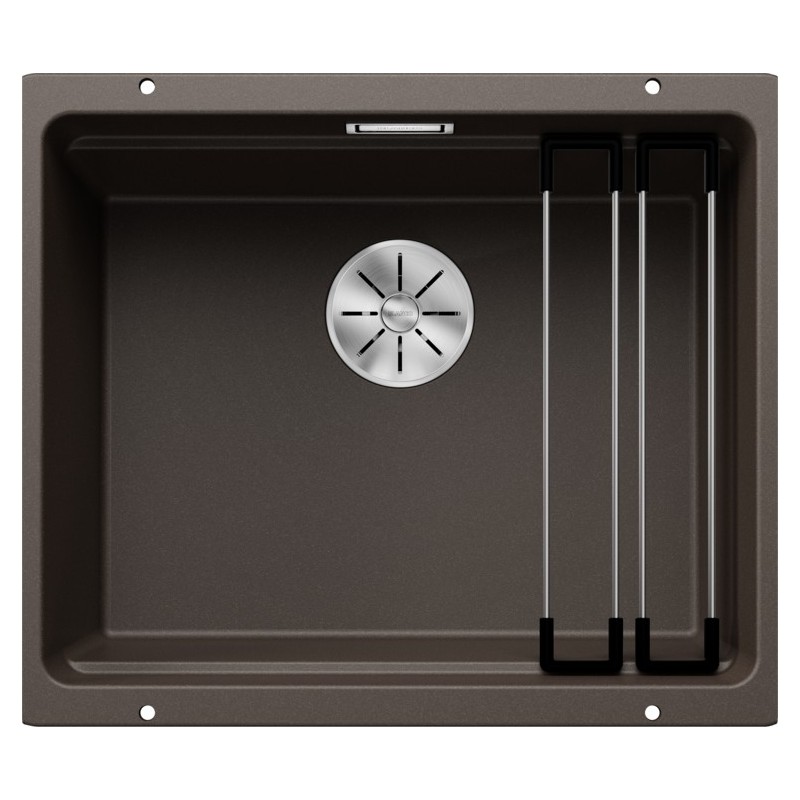 5522236 Évier à une cuve Blanco ETAGON 500-U Platinum 5522236, finition café, 53 x 46 cm - À encastrer sous plan